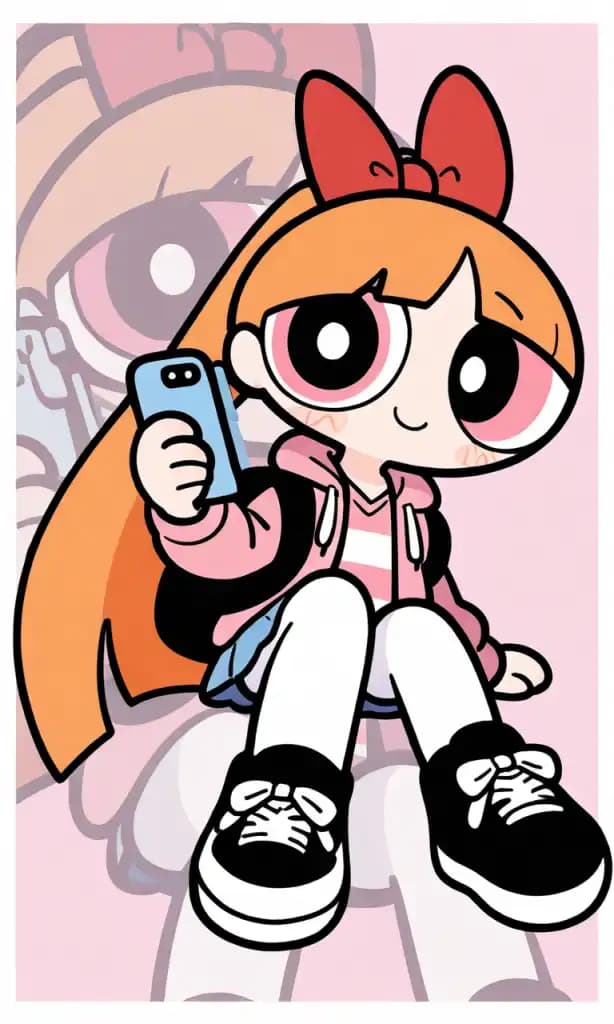 holding phone