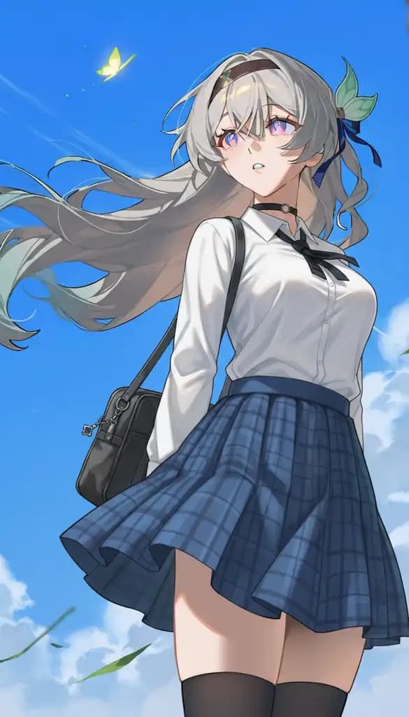 firefly wearing school uniform