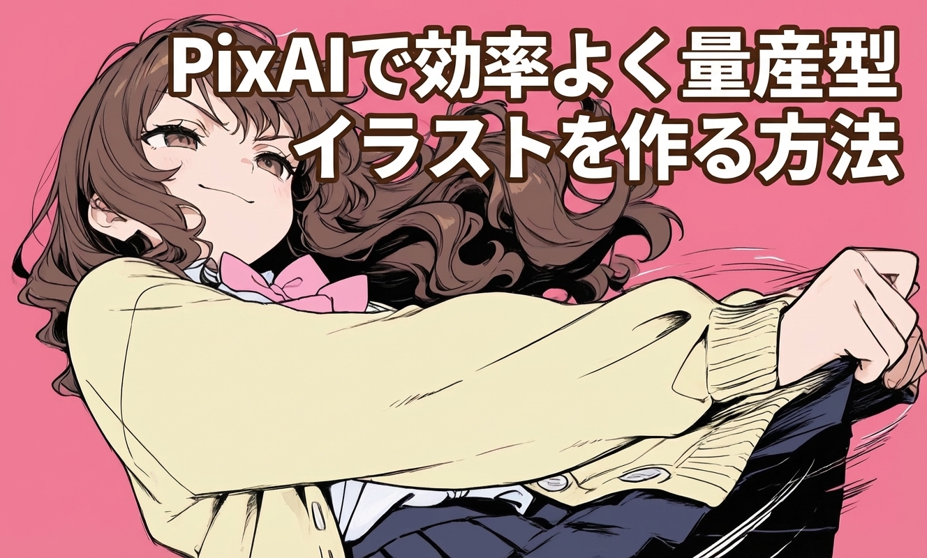 資料やSNSで使える量産型イラストの作り方|PixAIで短時間・効率的に制作