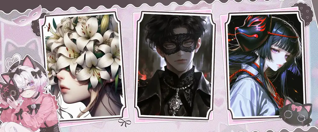 PixAI 「가면」 일러스트