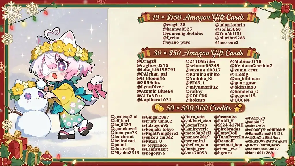 ๐ Snow Light Christmas MV X Giveaway โ Winners Announcement