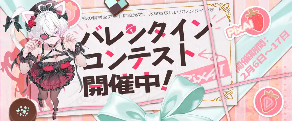 💖 PixAI バレンタイン創作コンテスト開幕！