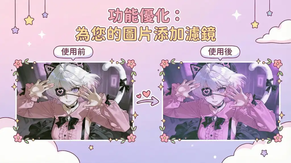 🚀 功能優化：為您的圖片添加濾鏡