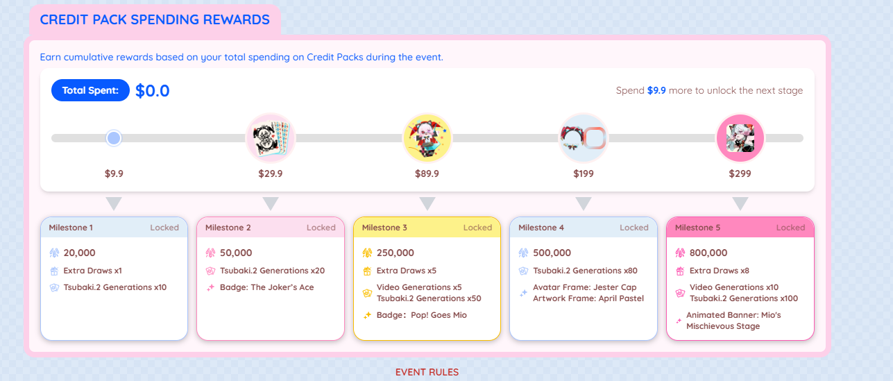Credit Pack Spending Rewards Are Live!